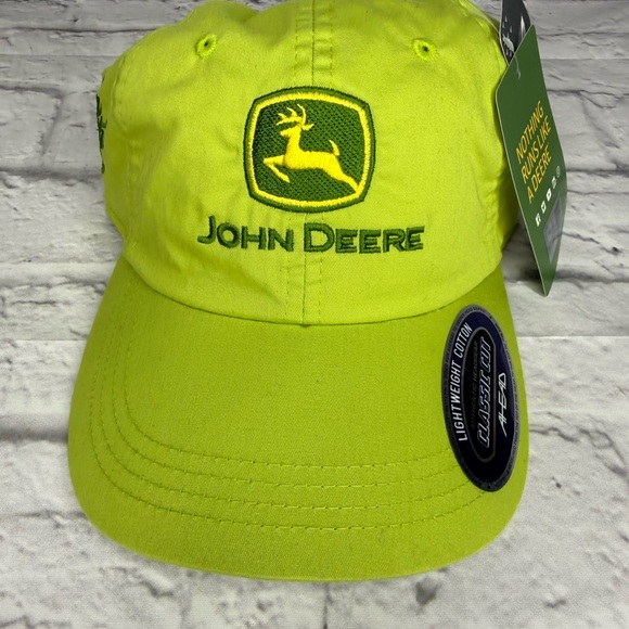 John Deere Other - John Deere Logo Embroidered 🍋🟩 Baseball Cap adjustable NWT